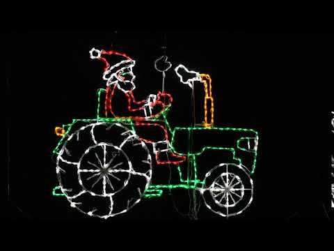SANTA ON TRACTOR #LED-TRCTR